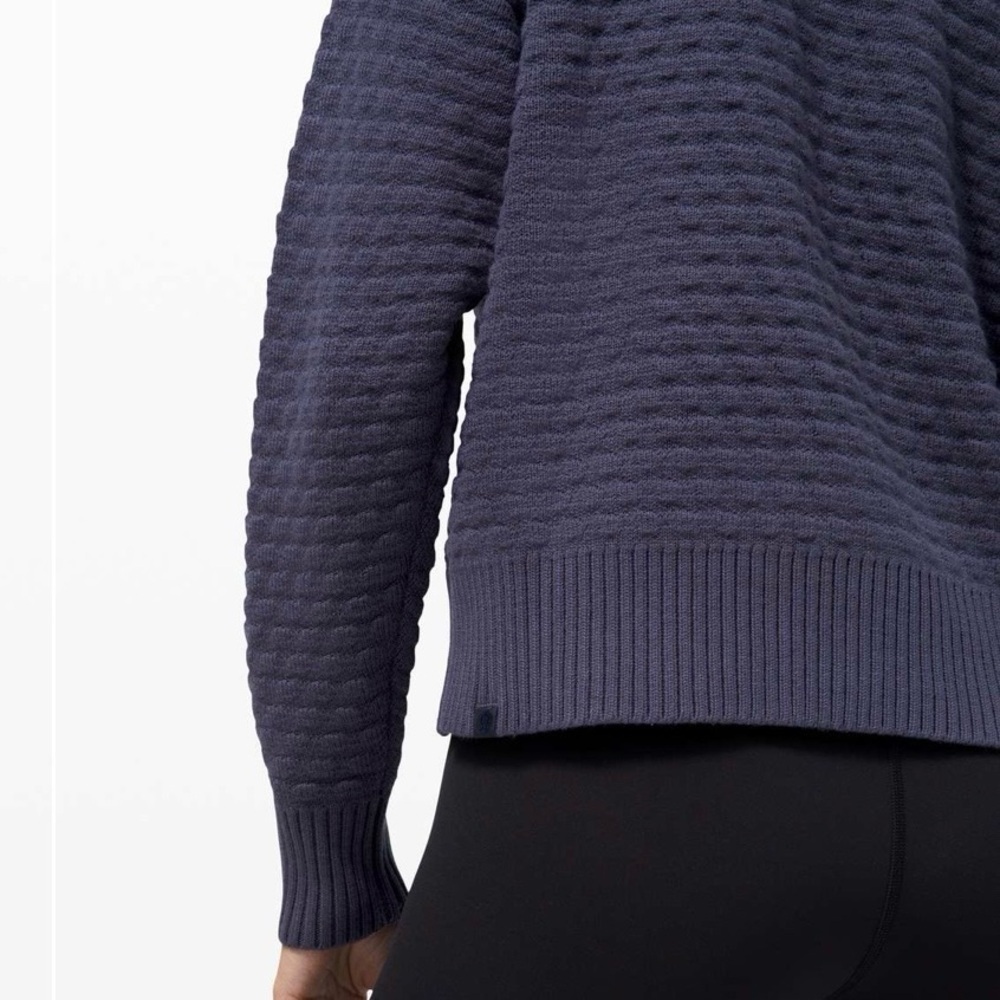 Lululemon Texture Play Crew Sweater Cadet Blue - Picture 3 of 11
